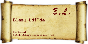 Blasy Léda névjegykártya